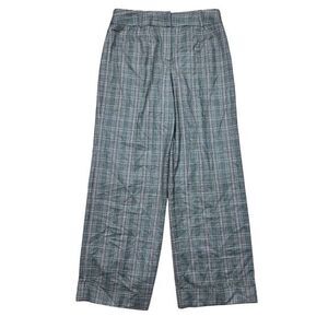 NWT Kate Hill Women's Plaid Dress Pants Size 10P Wool Blend Lightweight Wide Leg